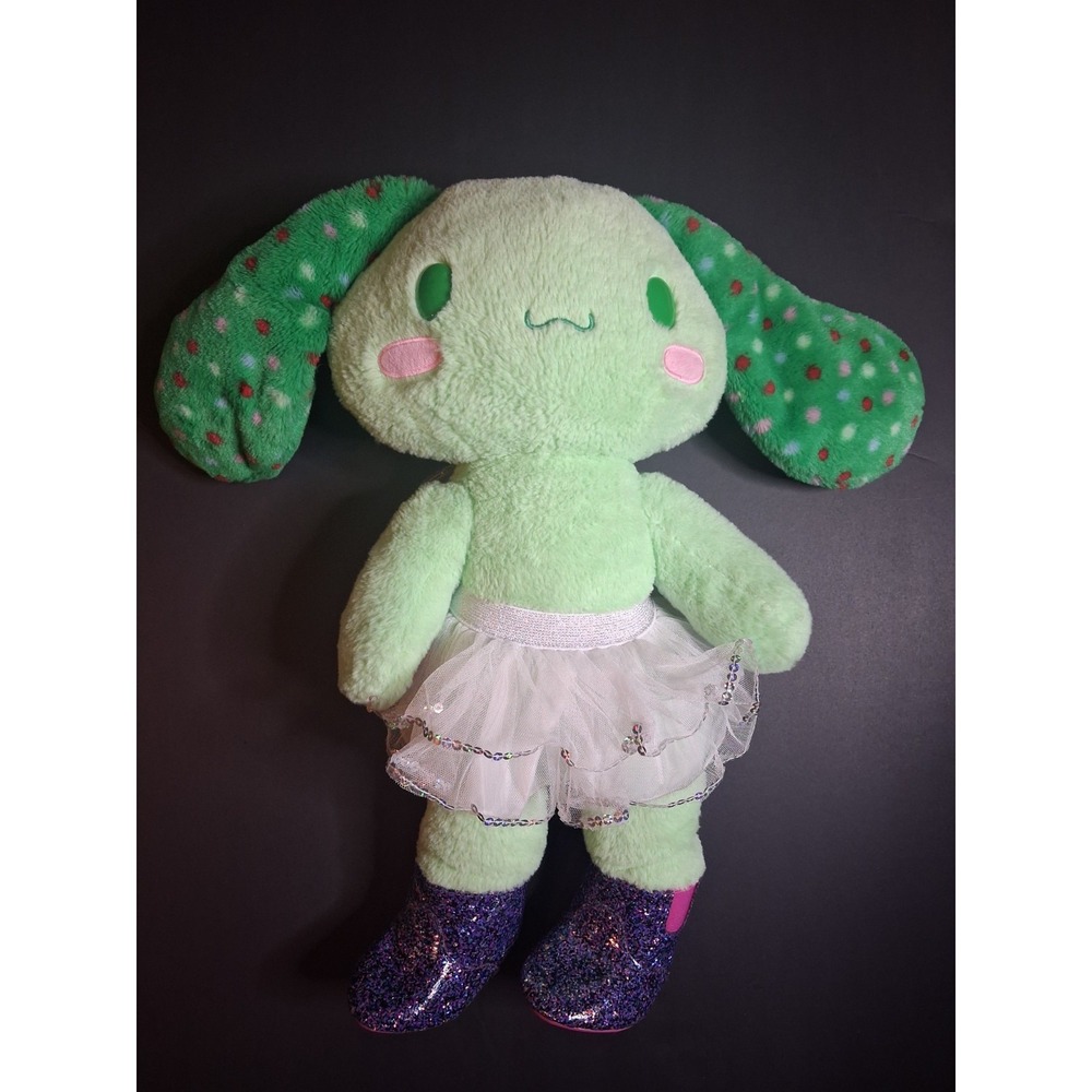 Build A Bear Hello Kitty Cinnamonroll Green Bunny Sanrio Plush 17" EUC